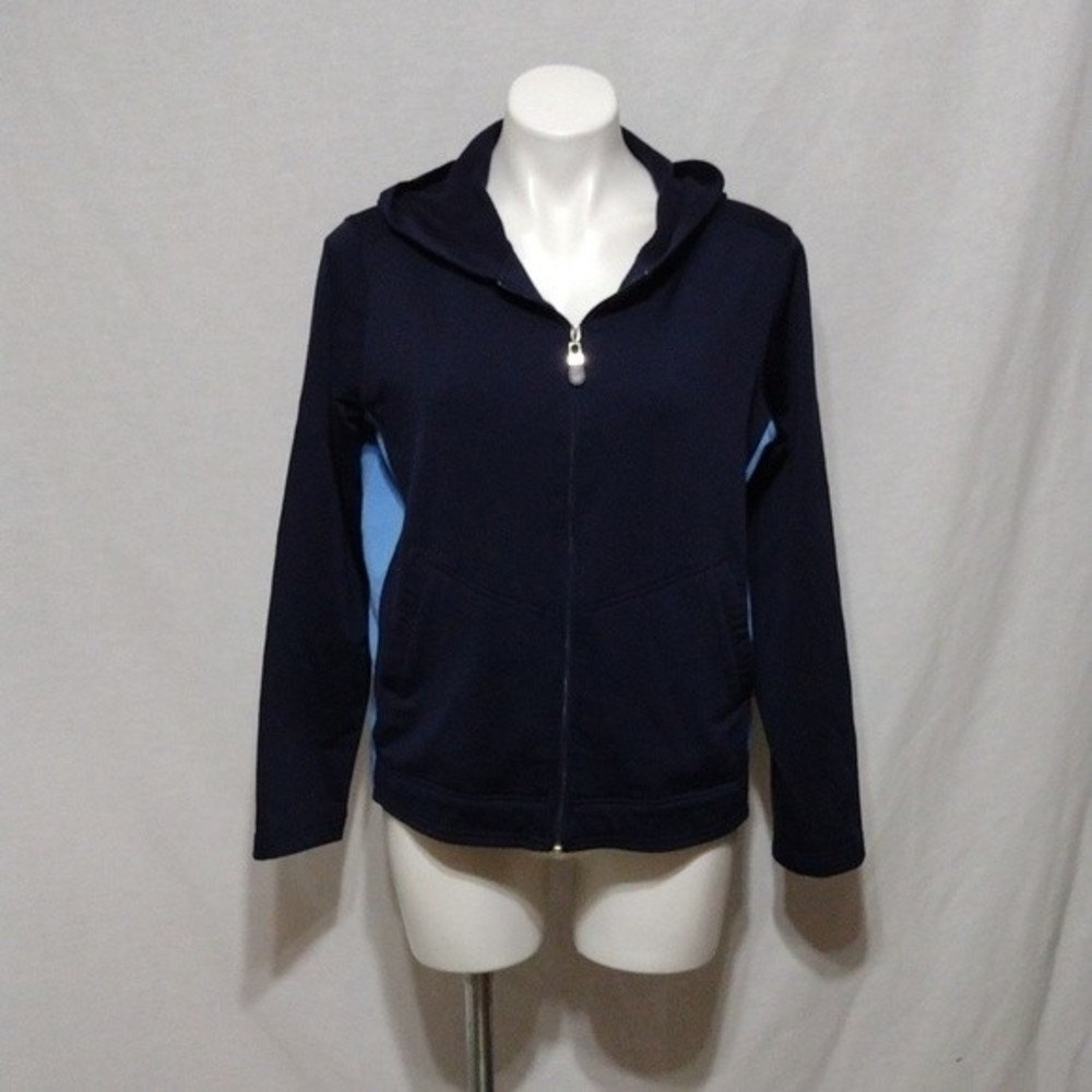 Liz Claiborne Crazy Horse Full Zip Hoodie Tracker Jacket M Sporty Streetwear